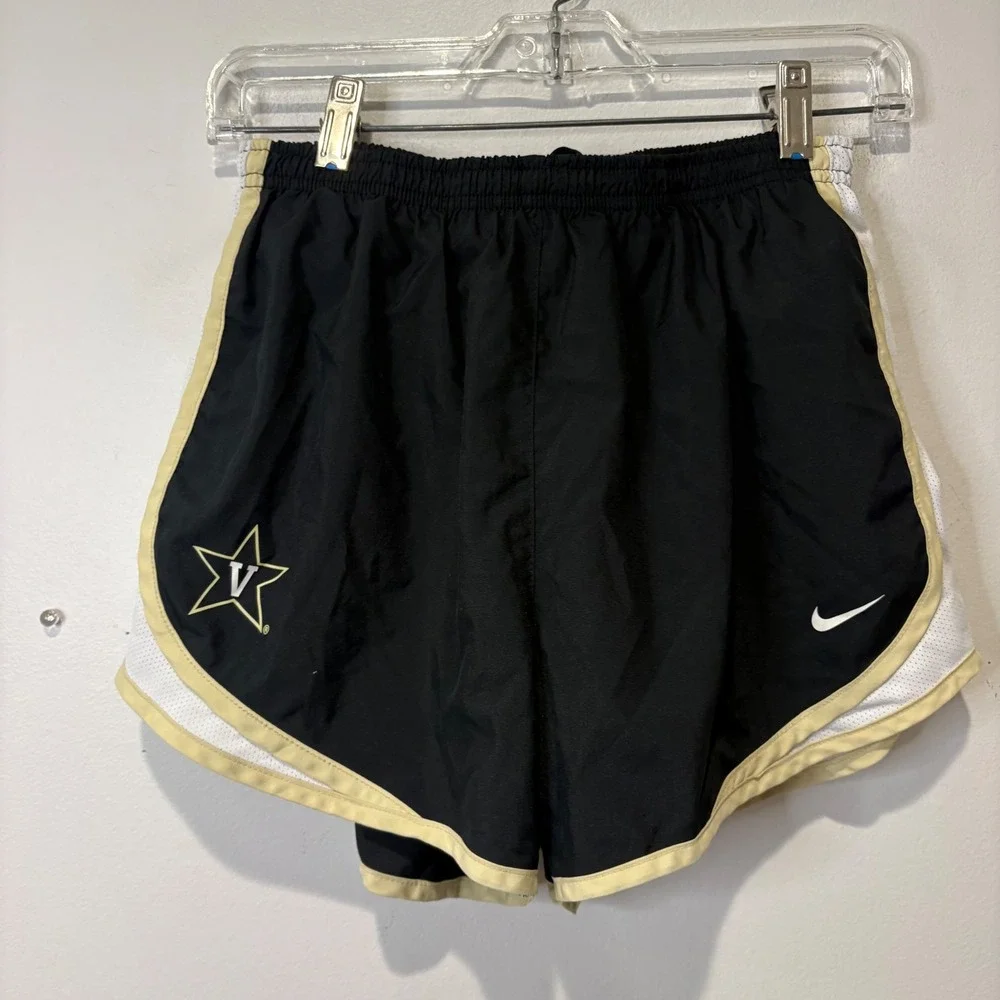 Nike Vanderbilt Commodores Running Shorts Women M Black Gold Dri-FIT Athletic
